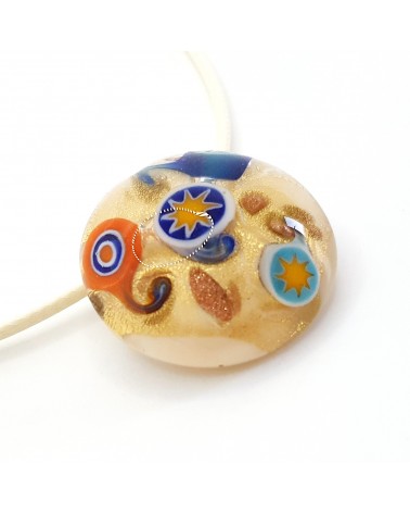 Pendentif coquille bombée en verre de Murano bijoux fantaisies créateurs italiens