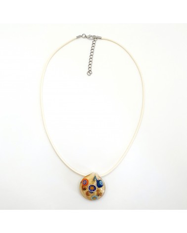 Pendentif coquille bombée en verre de Murano bijoux fantaisies créateurs italiens