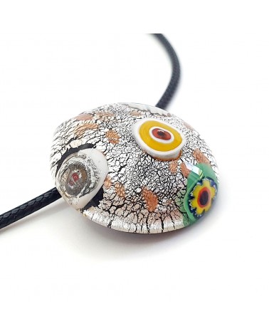 Pendentif coquille bombée en verre de Murano bijoux fantaisies créateurs italiens
