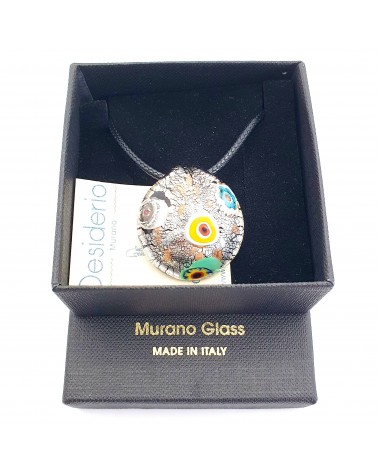Pendentif coquille bombée en verre de Murano bijoux fantaisies créateurs italiens