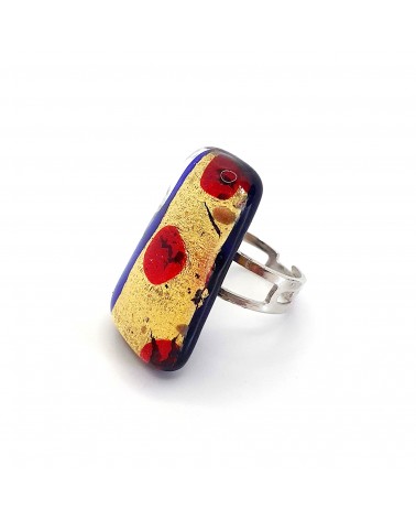 Bague atipico en verre de Murano bijoux fantaisies artisans italiens