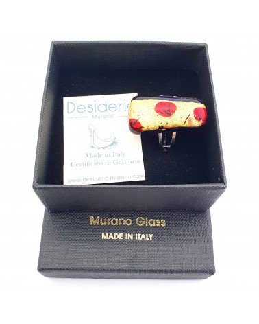 Bague atipico en verre de Murano bijoux fantaisies artisans italiens