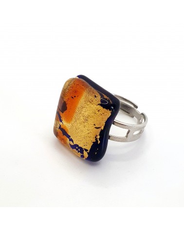 Bague atipico en verre de Murano bijoux fantaisies artisans italiens