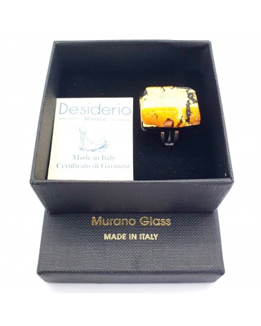 Bague atipico en verre de Murano bijoux fantaisies artisans italiens