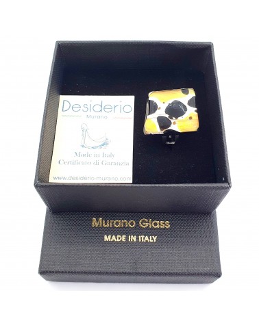 Bague atipico en verre de Murano bijoux fantaisies artisans italiens
