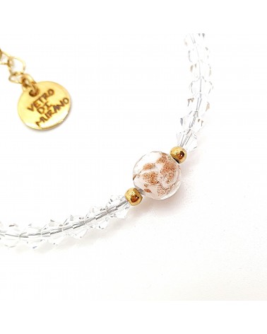 Bracelet cristalli bicono en verre de Murano créateurs italiens