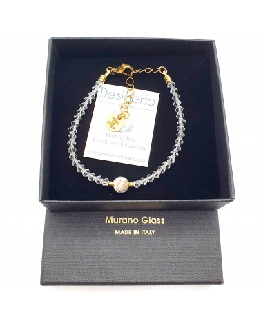 Bracelet cristalli bicono en verre de Murano créateurs italiens