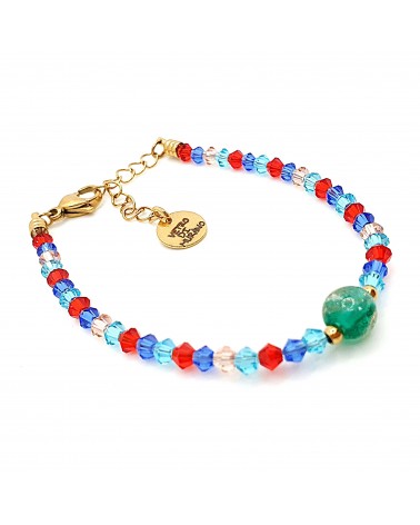 Bracelet cristalli bicono en verre de Murano créateurs italiens