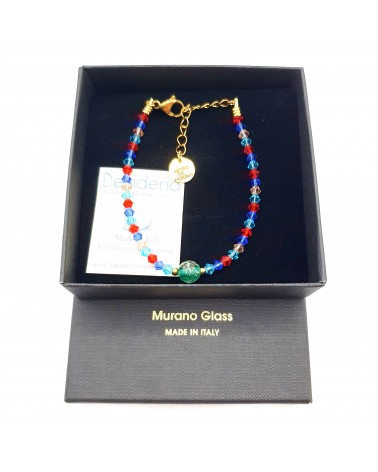 Bracelet cristalli bicono en verre de Murano créateurs italiens
