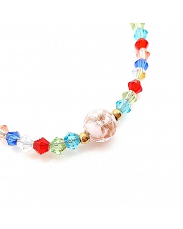 Bracelet cristalli bicono en verre de Murano créateurs italiens