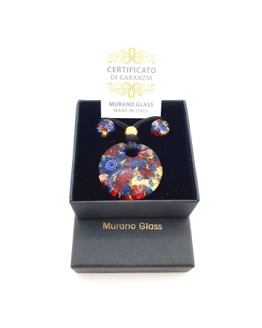 Parure ronde en verre de Murano made in Italie bijoux Murano