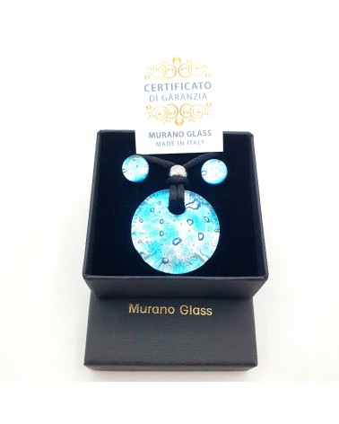 Parure ronde en verre de Murano made in Italie bijoux Murano