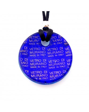 Pendentif rond en verre de Murano bijoux fantaisies artisans italiens