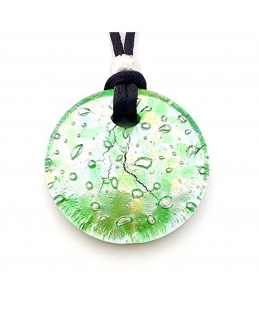 Pendentif rond en verre de Murano bijoux fantaisies artisans italiens