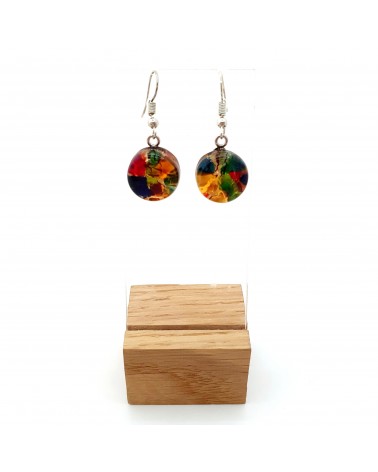 Grandes boucles d'oreilles ronde en verre de Murano bijoux fantaisies fait à la main Bijoux Murano