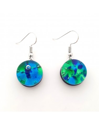Grandes boucles d'oreilles ronde en verre de Murano bijoux fantaisies fait à la main Bijoux Murano Bijoux Murano