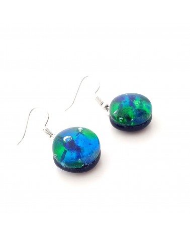 Grandes boucles d'oreilles ronde en verre de Murano bijoux fantaisies fait à la main Bijoux Murano Bijoux Murano