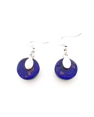 Grandes boucles d'oreilles ronde en verre de Murano bijoux fantaisies fait à la main Bijoux Murano Bijoux Murano