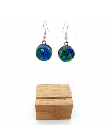 Grandes boucles d'oreilles ronde en verre de Murano bijoux fantaisies fait à la main Bijoux Murano Bijoux Murano