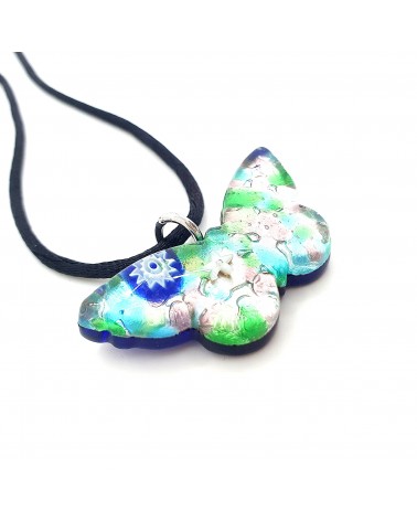 Pendentif Murano papillon bijoux  fait à la main made in Italie