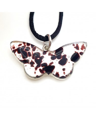Pendentif Murano papillon bijoux  fait à la main made in Italie