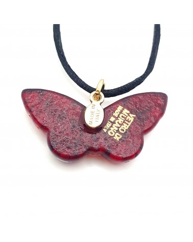 Pendentif Murano papillon bijoux  fait à la main made in Italie