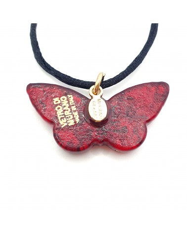 Pendentif Murano papillon bijoux  fait à la main made in Italie