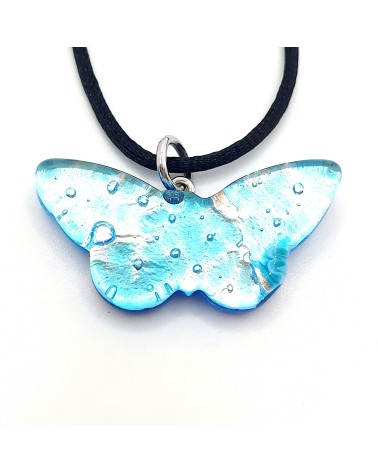 Pendentif Murano papillon bijoux  fait à la main made in Italie