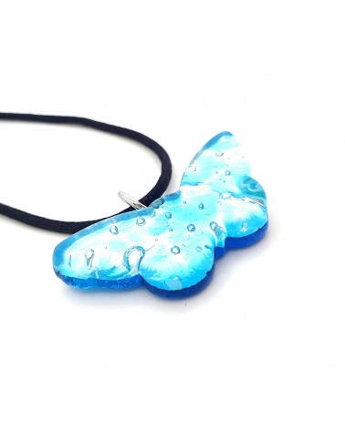 Pendentif Murano papillon bijoux  fait à la main made in Italie