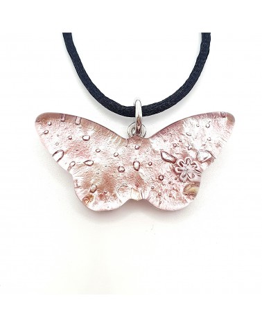 Pendentif Murano papillon bijoux  fait à la main made in Italie