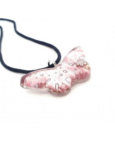 Pendentif Murano papillon bijoux  fait à la main made in Italie