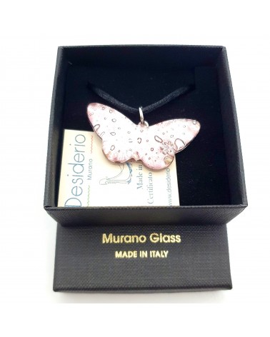 Pendentif Murano papillon bijoux  fait à la main made in Italie