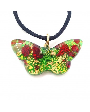 Pendentif Murano papillon bijoux  fait à la main made in Italie