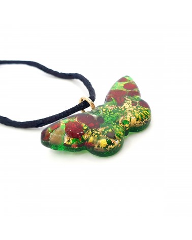 Pendentif Murano papillon bijoux  fait à la main made in Italie