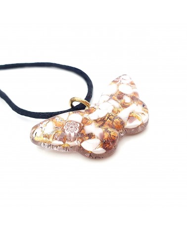 Pendentif Murano papillon bijoux  fait à la main made in Italie