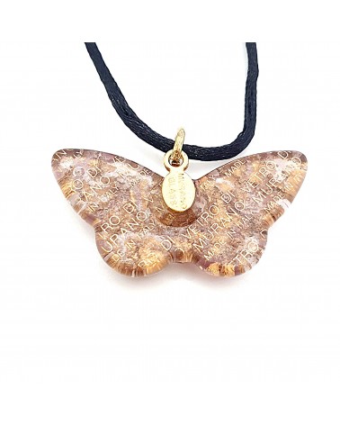 Pendentif Murano papillon bijoux  fait à la main made in Italie