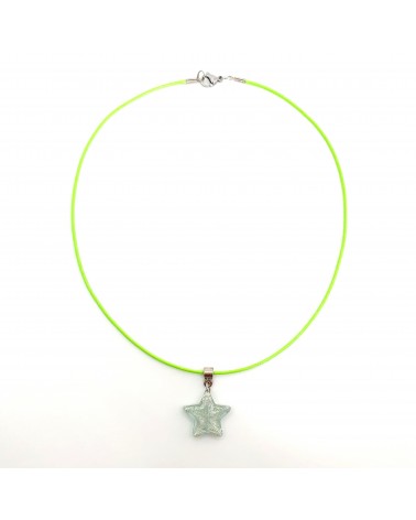 Pendentif étoile en verre de Murano bleu bijoux fantaisies verre de Murano