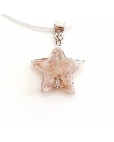 Pendentif étoile en verre de Murano bleu bijoux fantaisies verre de Murano