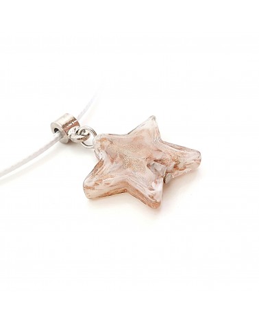Pendentif étoile en verre de Murano bleu bijoux fantaisies verre de Murano