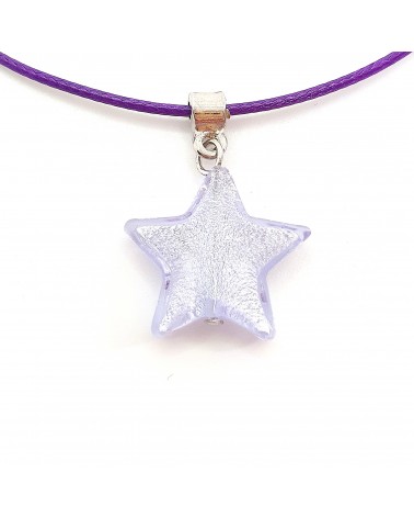 Pendentif étoile en verre de Murano bleu bijoux fantaisies verre de Murano