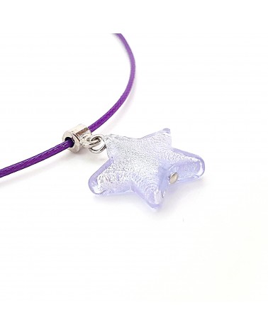 Pendentif étoile en verre de Murano bleu bijoux fantaisies verre de Murano