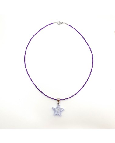 Pendentif étoile en verre de Murano bleu bijoux fantaisies verre de Murano