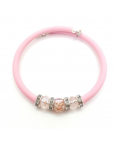 Bracelet armonia en caoutchouc et verre de Murano bijoux fantaisie