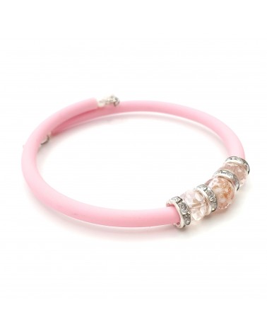 Bracelet armonia en caoutchouc et verre de Murano bijoux fantaisie