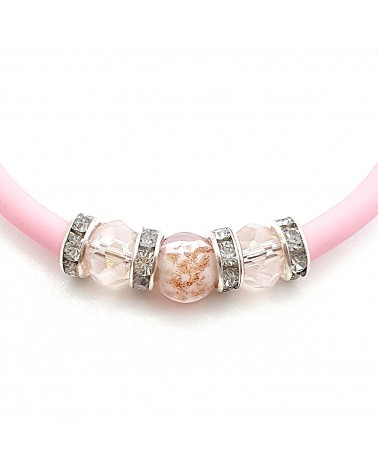 Bracelet armonia en caoutchouc et verre de Murano bijoux fantaisie