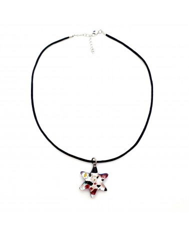 Pendentif Murano étoile bijoux  fait à la main made in Italie