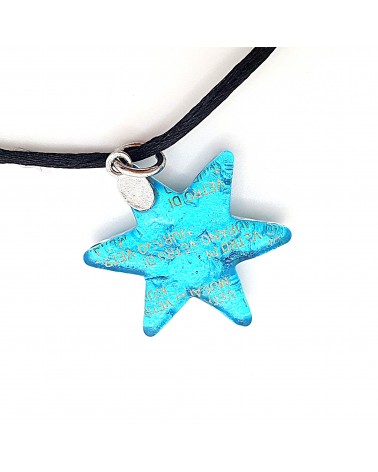Pendentif Murano étoile bijoux  fait à la main made in Italie