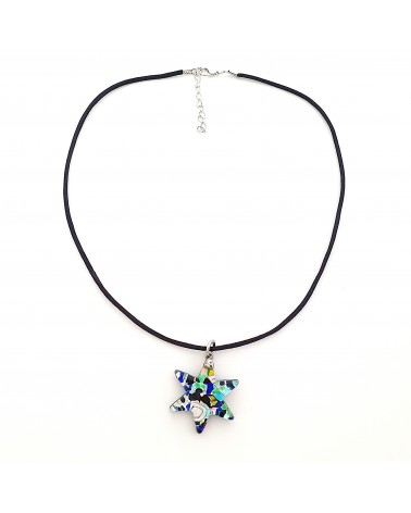 Pendentif Murano étoile bijoux  fait à la main made in Italie