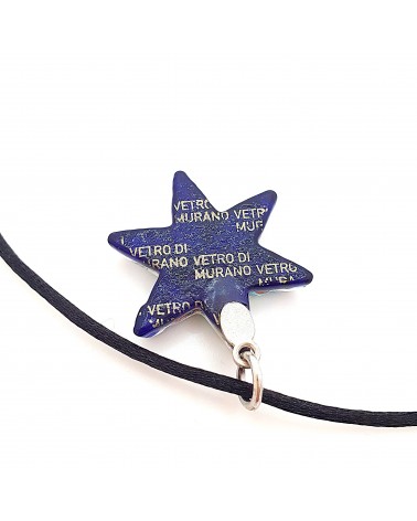 Pendentif Murano étoile bijoux  fait à la main made in Italie