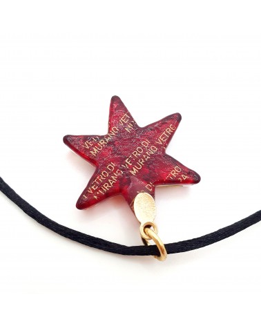 Pendentif Murano étoile bijoux  fait à la main made in Italie